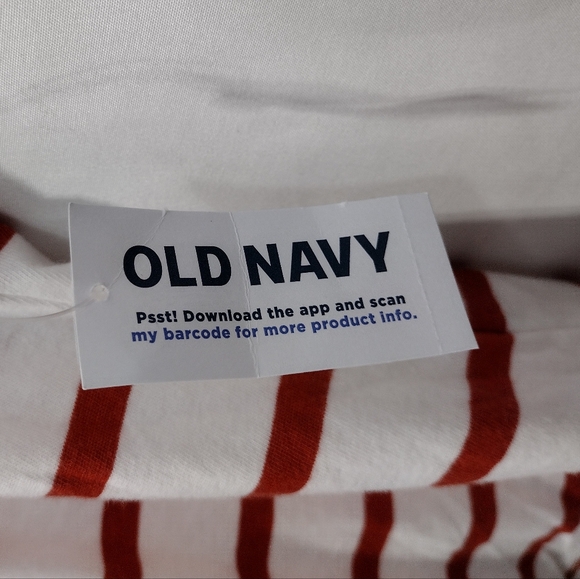 NWT Old Navy EveryWear Tie-Front Top Women's XXL White Red Retro 90s Y2K Casual - Picture 7 of 11